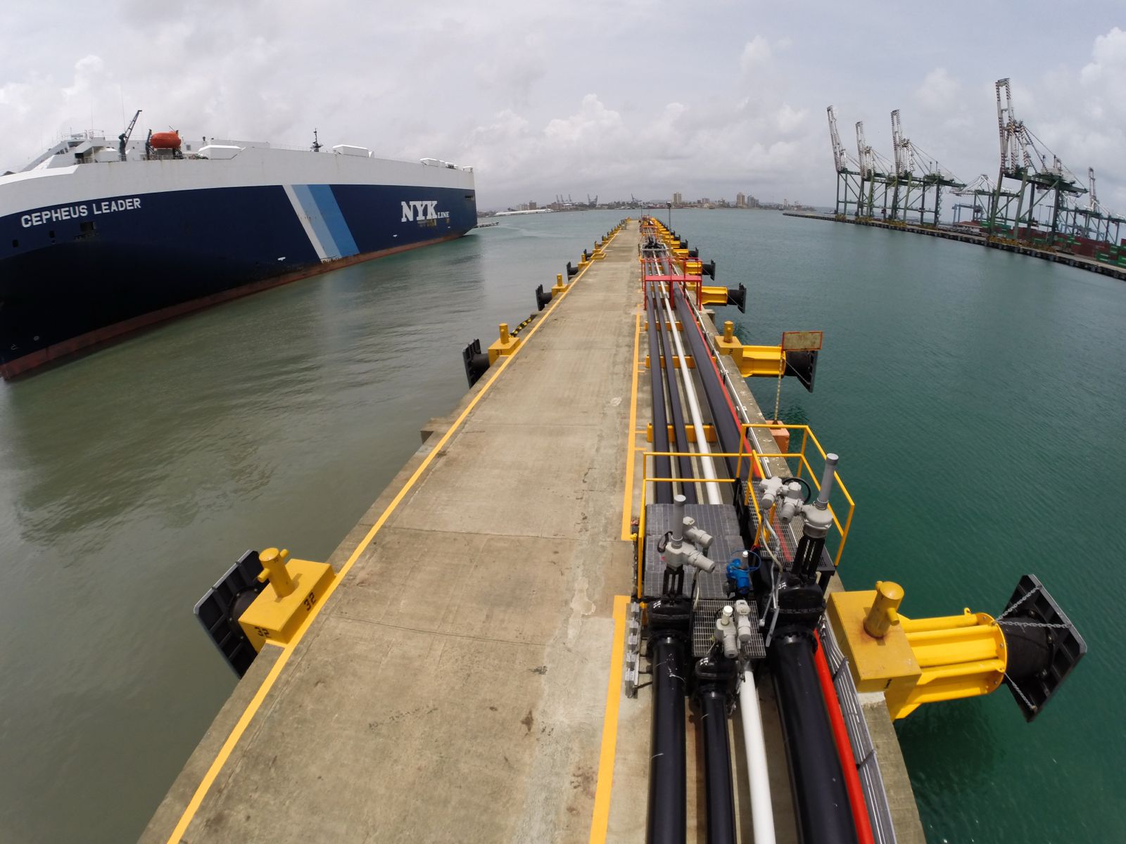 COASSA private pier with Cepheus Leader vessel berthed alongside